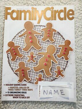 Family Circle Magazine November 29 2009 Holiday Baking Guide Gingerbread Cover